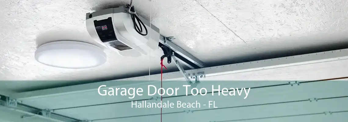 Garage Door Too Heavy Hallandale Beach - FL